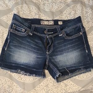BKE Blue Jean Shorts Distressed Cut-Off Style